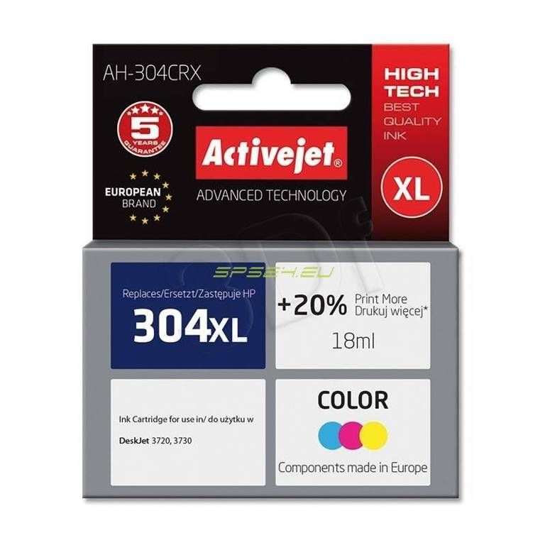 Activejet AH-304CRX ink for HP printer; HP 304XL N9K07AE replacement; Premium; 18 ml; color_1