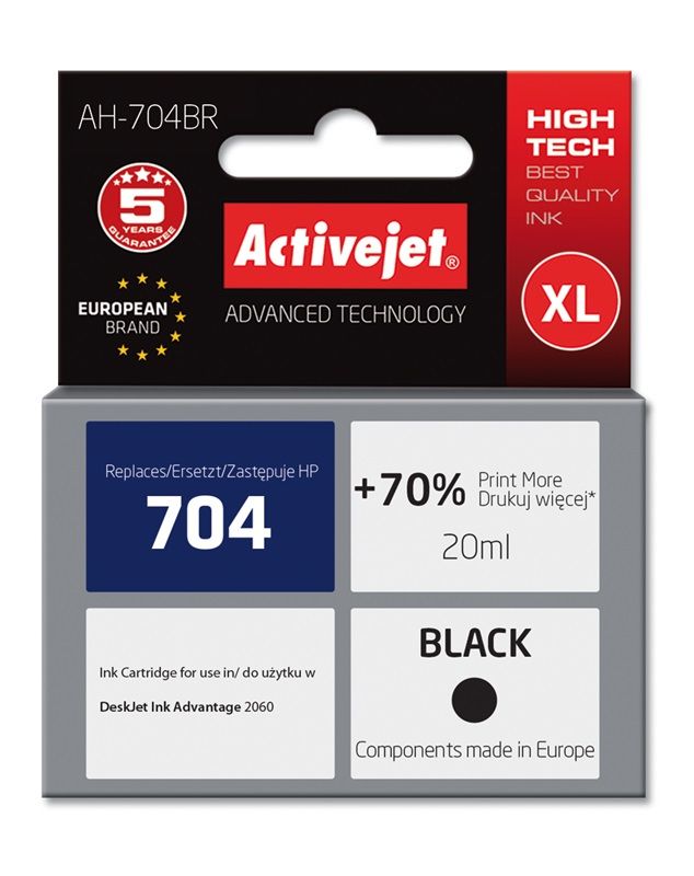 Activejet ink for Hewlett Packard No.704 CN692AE_1