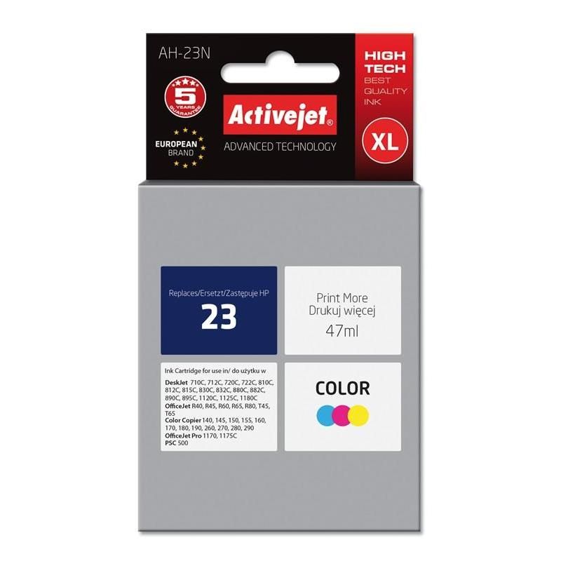 Activejet AH-23N ink for HP printer, HP 23 C1823D replacement; Supreme; 47 ml; color_1
