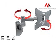 TV Wall Mount Bracket LCD LED Plasma 23-42'' up to 30kg max vesa 200x200 Silver_1