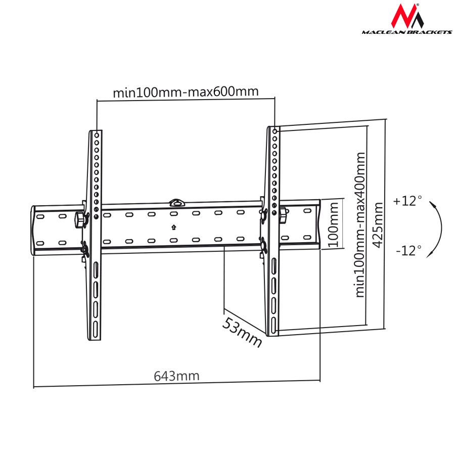 Adjustable Wall TV Bracket_1