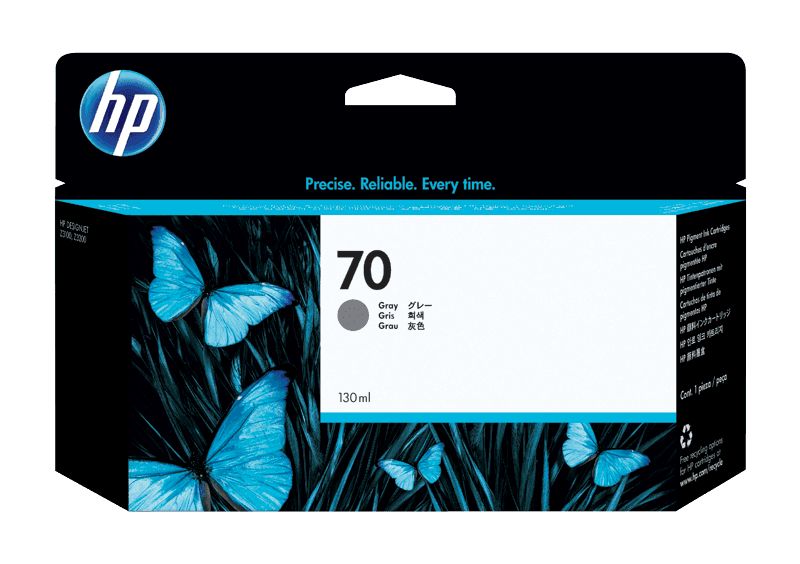 HP 70 original ink cartridge grey standard capacity 130ml 1-pack with Vivera ink_1