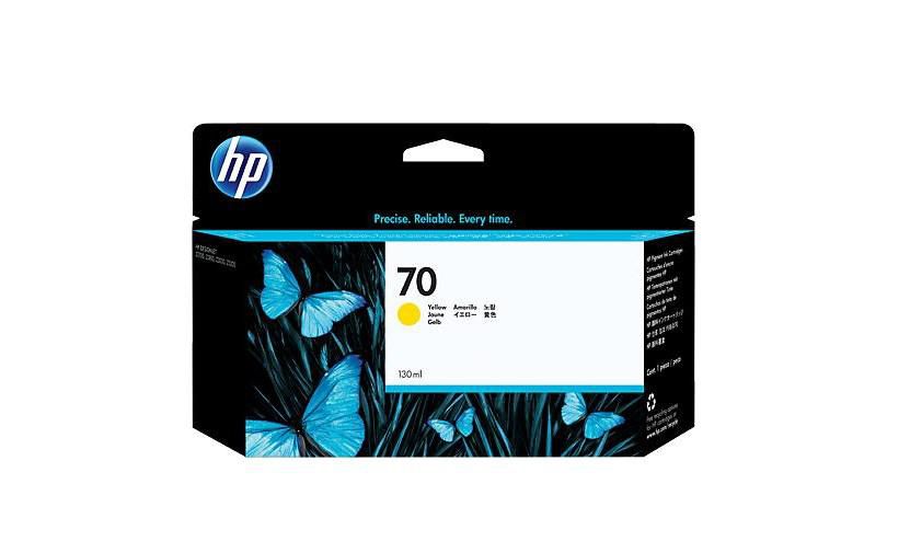 HP 70 original ink cartridge yellow standard capacity 130ml 1-pack with Vivera ink_1