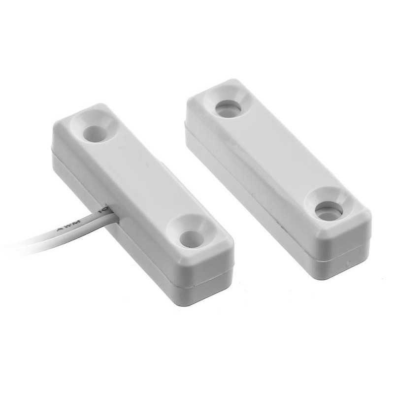 Contact magnetic ND-MC21S-W-10, culoare alba, material plastic, montare aparenta, interspatiu: 22mm, dimensiuni: 35 x 10 x 10mm, set 10 bucati_1