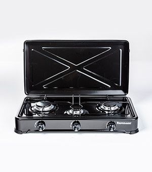 Ravanson K-03TB Black, White Countertop 60 cm Gas 3 zone(s)_1