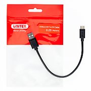 UNITEK USB CABLE USB-A — USB-C 25CM, Y-C480BK_3