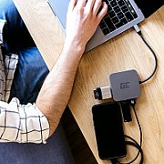 Green Cell AK61 Docking Station, Adapter, HUB USB-C HDMI 6in1 (USB 3.0 HDMI Ethernet USB-C)_3