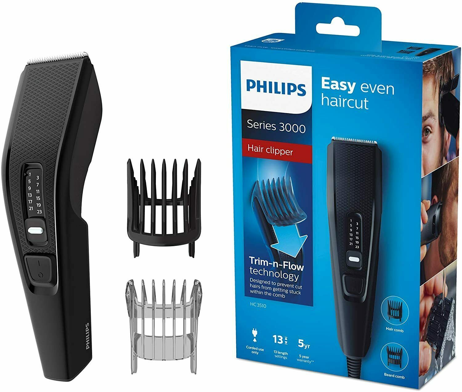 Philips HAIRCLIPPER Series 3000 HC3510/15 hair trimmers/clipper Black_1