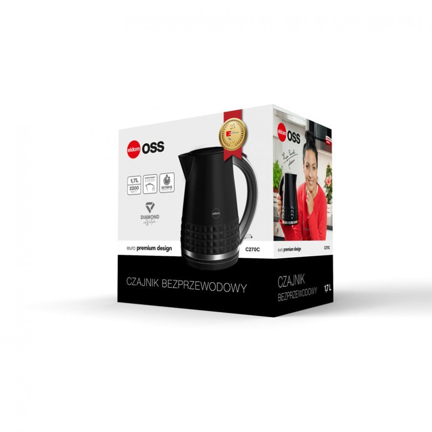ELDOM C270C OSS kettle, 1.7 l capacity, 2150 W power, black_3