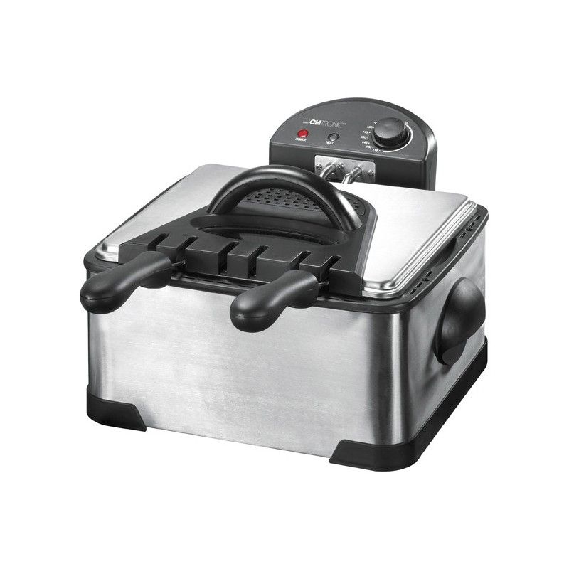 Clatronic FR 3195 4 L Double Black,Stainless steel 2000 W_1