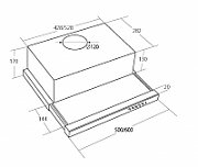 Akpo WK-7 Light Glass 50 Under-cabinet cooker hood Inox, Black_5