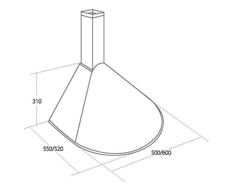 Chimney Hood Akpo WK-5 Rondo Turbo 60 Inox_3