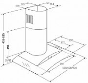 Chimney hood Akpo WK-4 Largo Eco 50 Wall-mounted Black_2