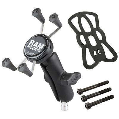 RAM Mounts X-Grip Phone Mount with Motorcycle Handlebar Clamp Base_2