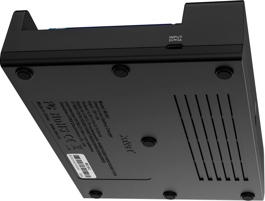 Battery charger for cylindrical Li-ion batteries 18650 Xtar MC6C_2