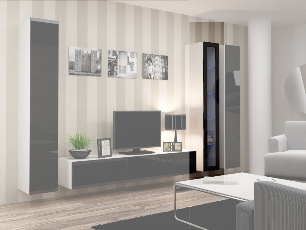 Cama Glass-case VIGO '180' 180/40/30 white/black gloss_2