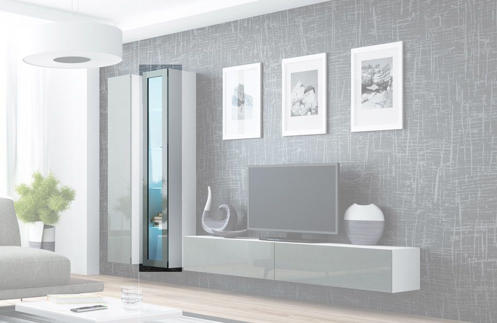 Cama Glass-case VIGO '180' 180/40/30 white/grey gloss_2