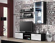 Cama hanging display cabinet SOHO black/white gloss_2