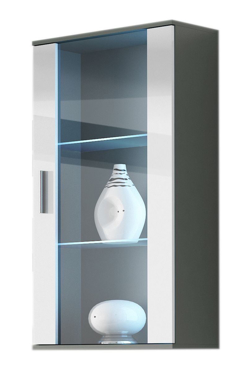 Cama hanging display cabinet SOHO grey/white gloss_1