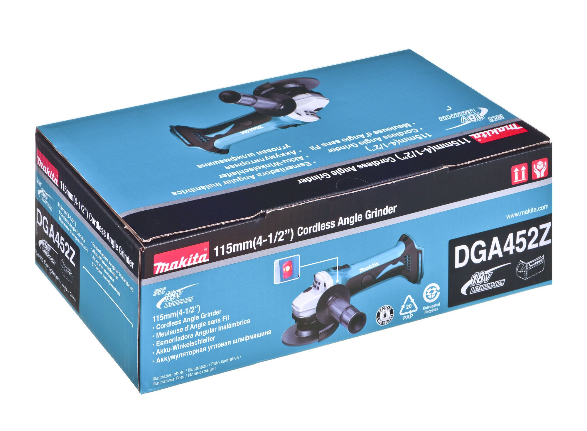 MAKITA DGA452Z angle grinder 115 mm 18 V Black, Blue_11