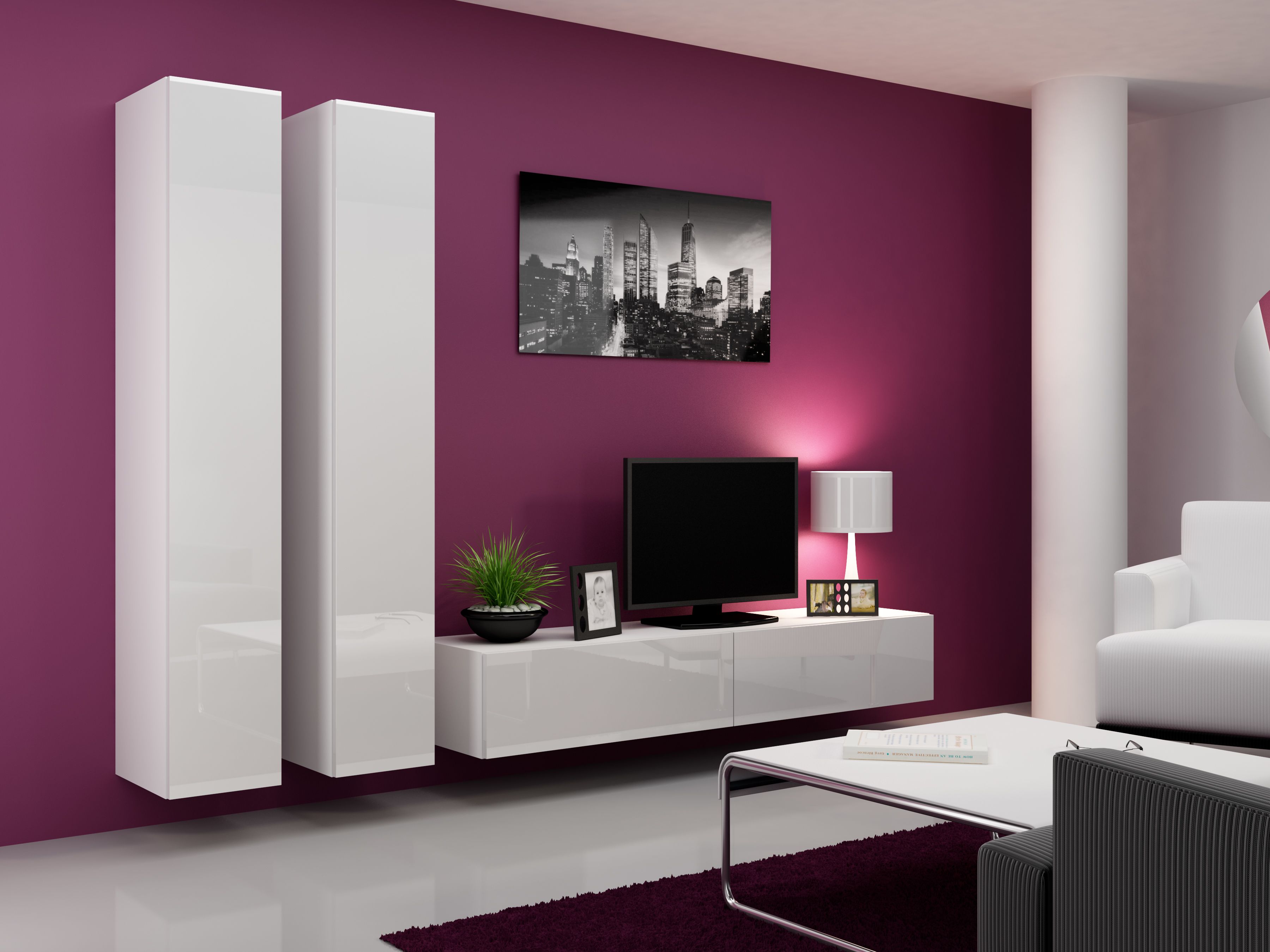 Cama Full cabinet VIGO '180' 180/40/30 white/white gloss_7