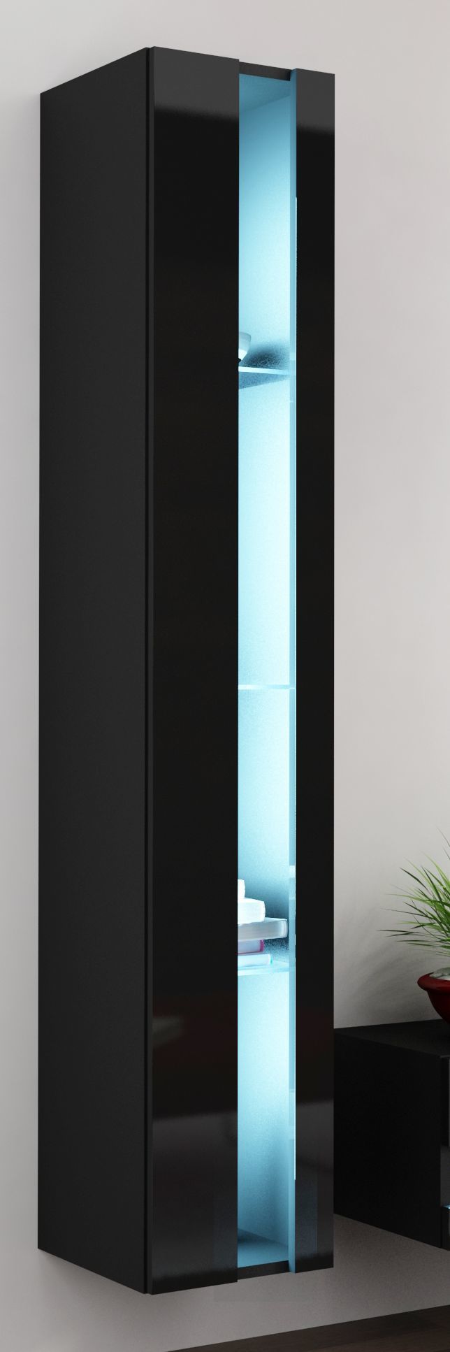 Cama Shelf unit VIGO NEW 180/40/30 black/black gloss_1
