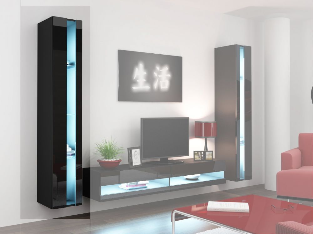 Cama Shelf unit VIGO NEW 180/40/30 black/black gloss_2