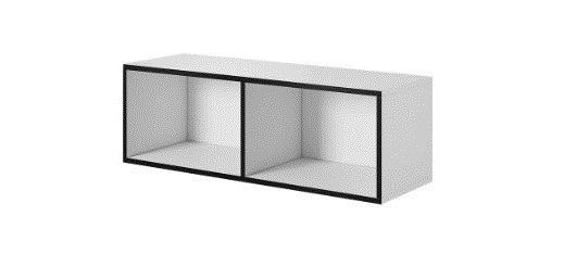 Cama open storage cabinet ROCO RO2 112/37/37 white/black_1