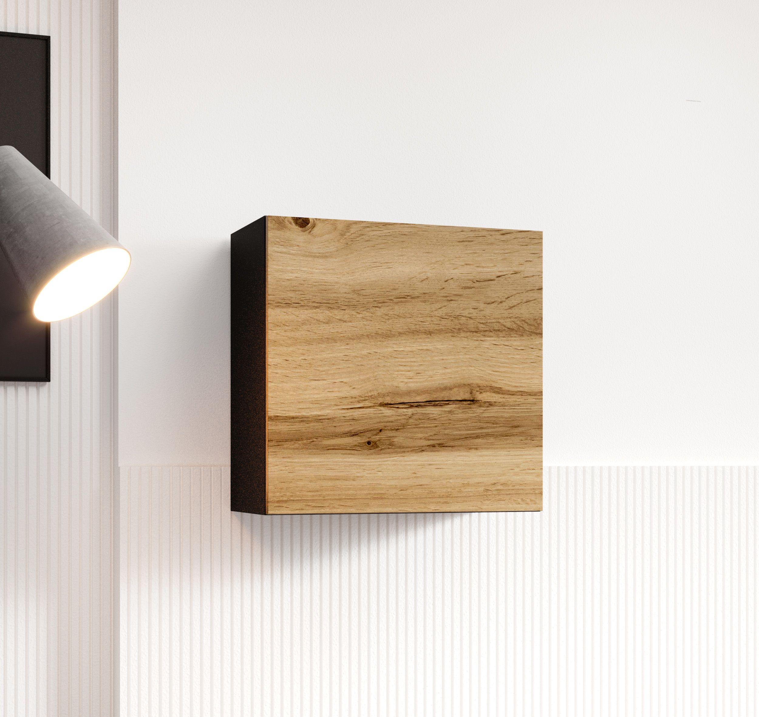 Cama square cabinet VIGO 50/50/30 black/wotan oak_3