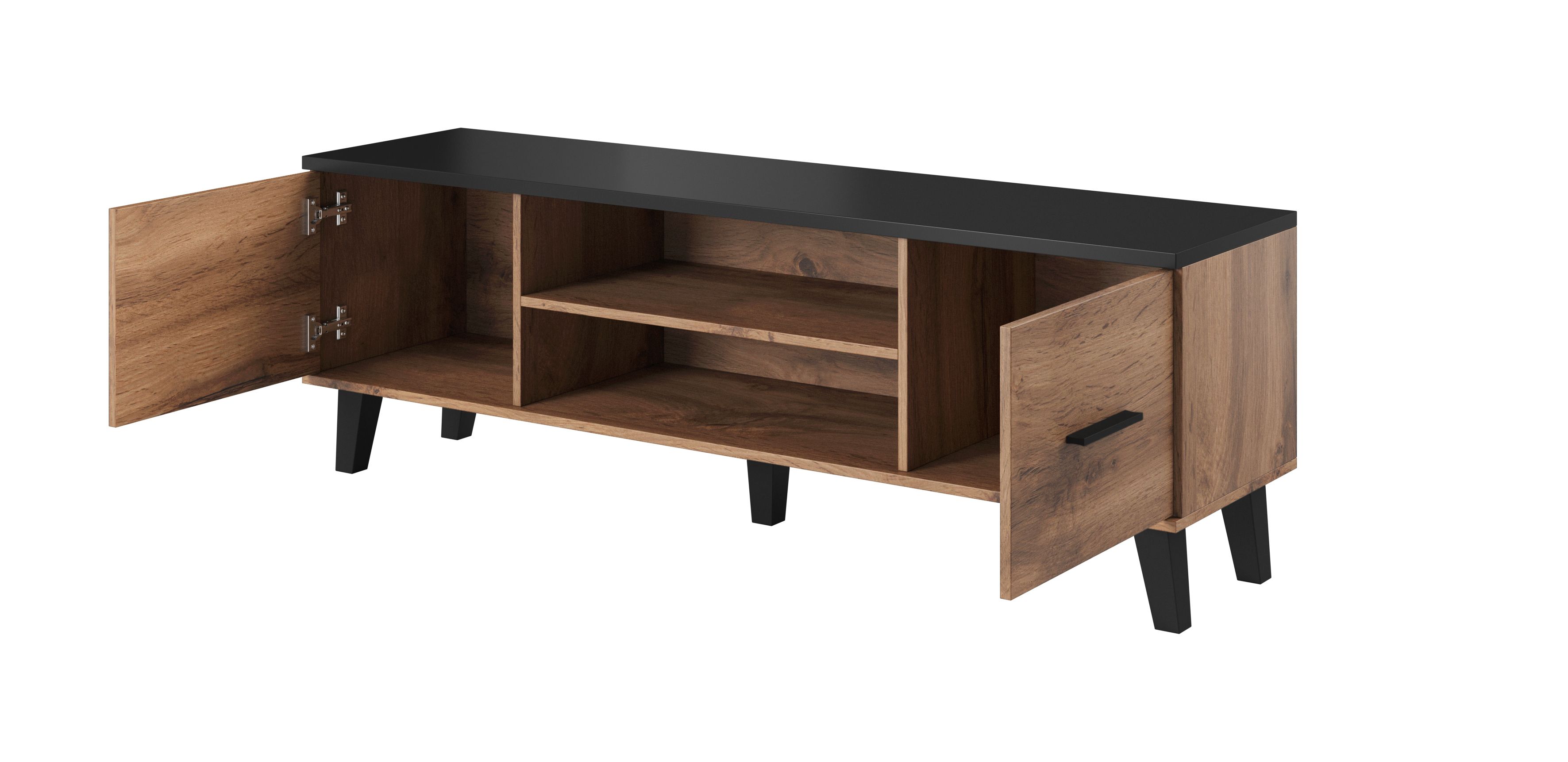 Cama TV stand LOTTA 160 2D2K wotan oak/mat black_2