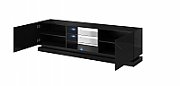 Cama TV cabinet QIU 200 MDF black gloss/black gloss_4