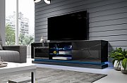 Cama TV cabinet QIU 200 MDF black gloss/black gloss_5