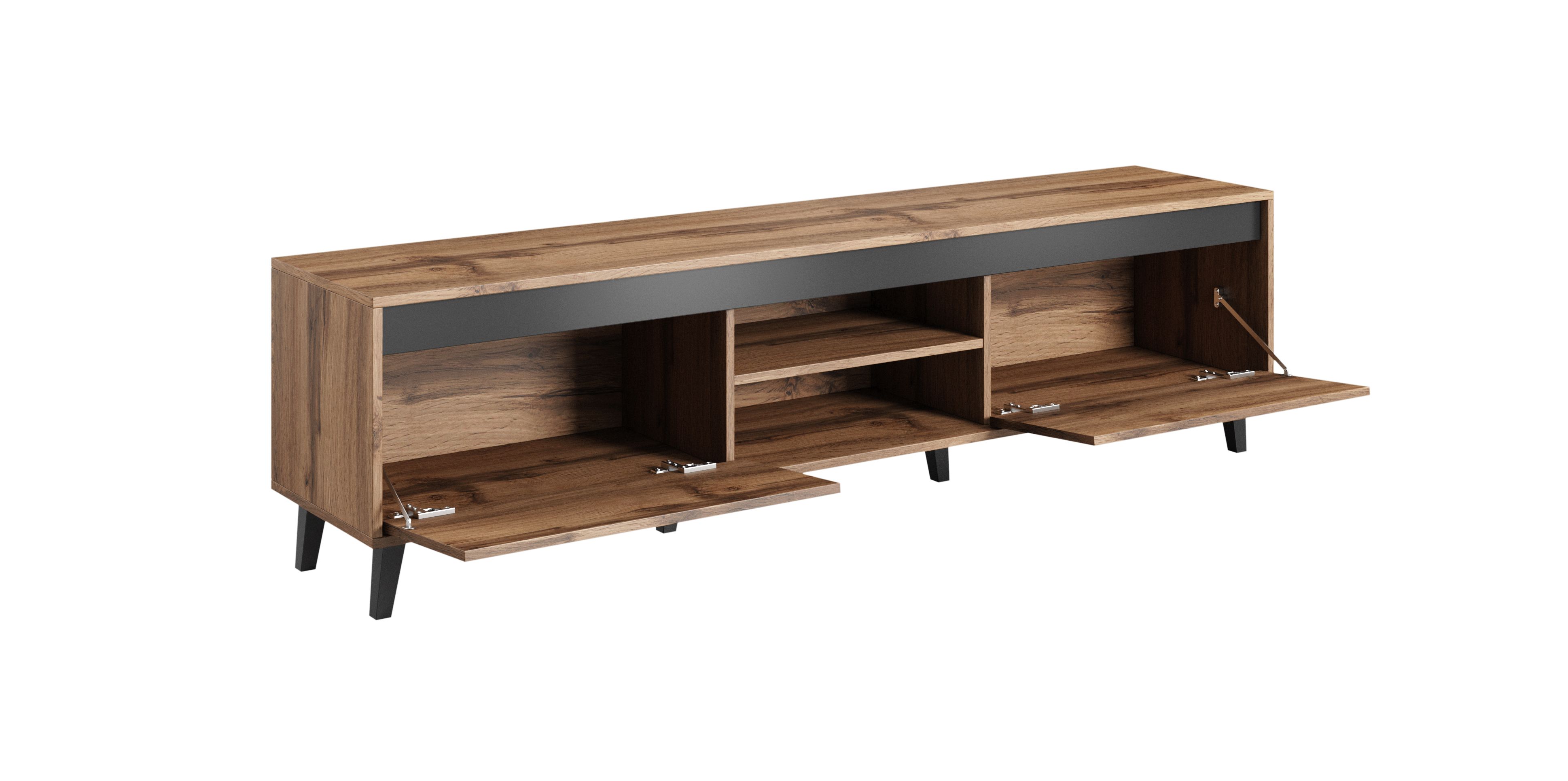 Cama TV stand NORD II 170cm wotan/antracite_2