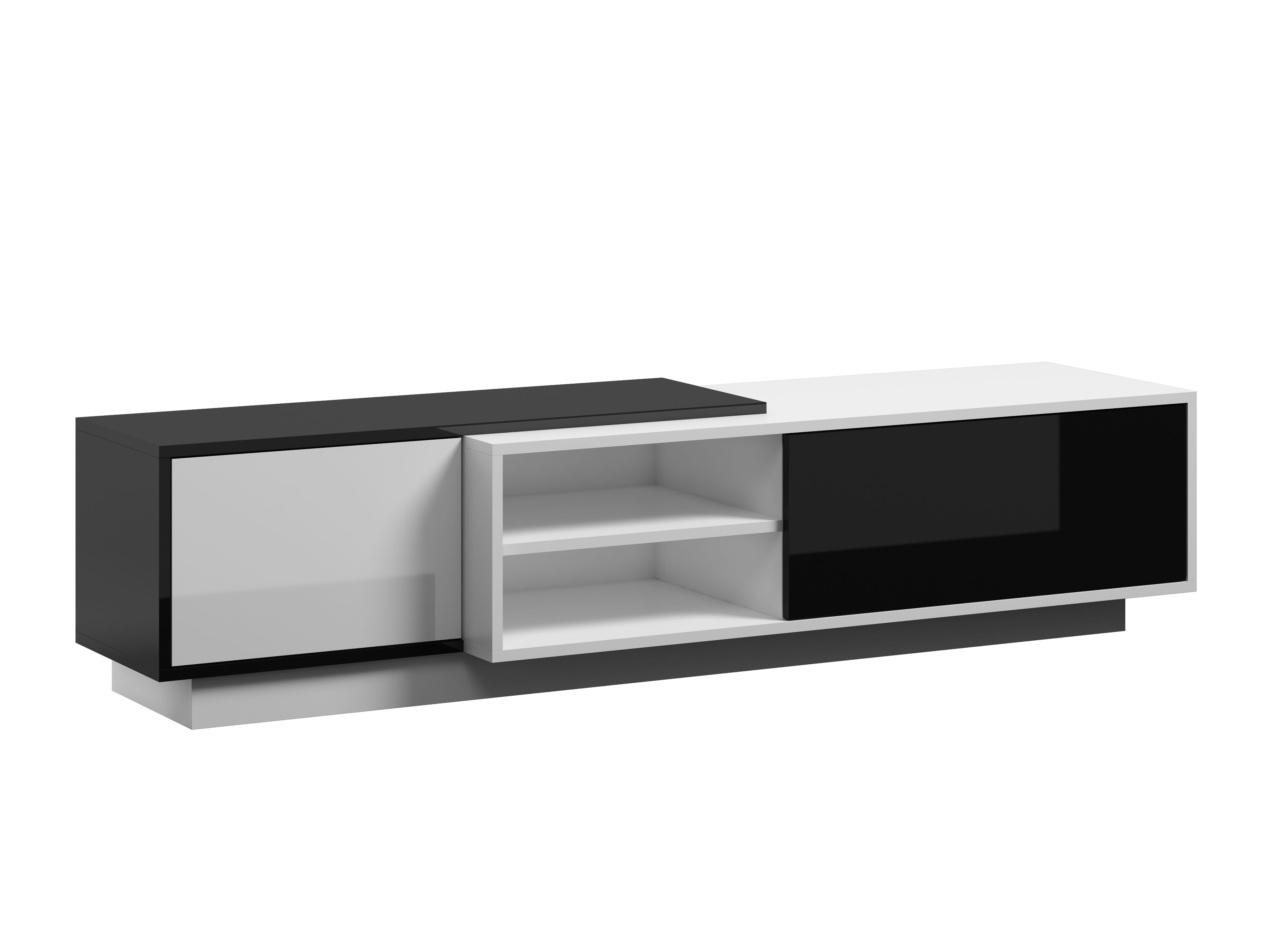 Cama TV cabinet SIGMA1 180 white/black gloss_3