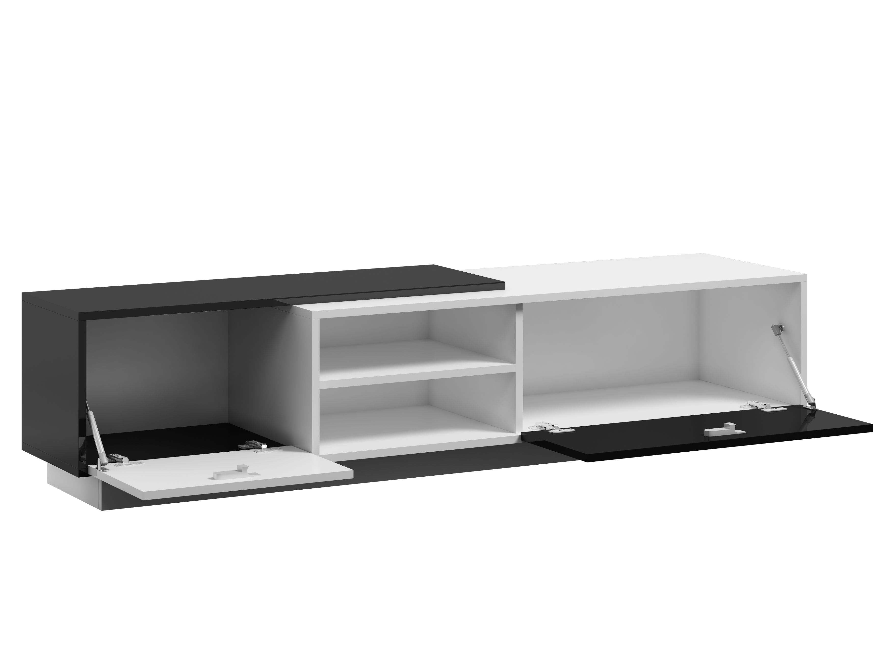 Cama TV cabinet SIGMA1 180 white/black gloss_4
