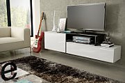 Cama TV cabinet SIGMA 3 180 white/white gloss + black_2