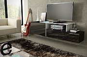 Cama TV cabinet SIGMA 3 180 black/black gloss + biały_3