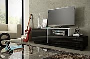 Cama TV cabinet SIGMA 3 180 black/black gloss + biały_4