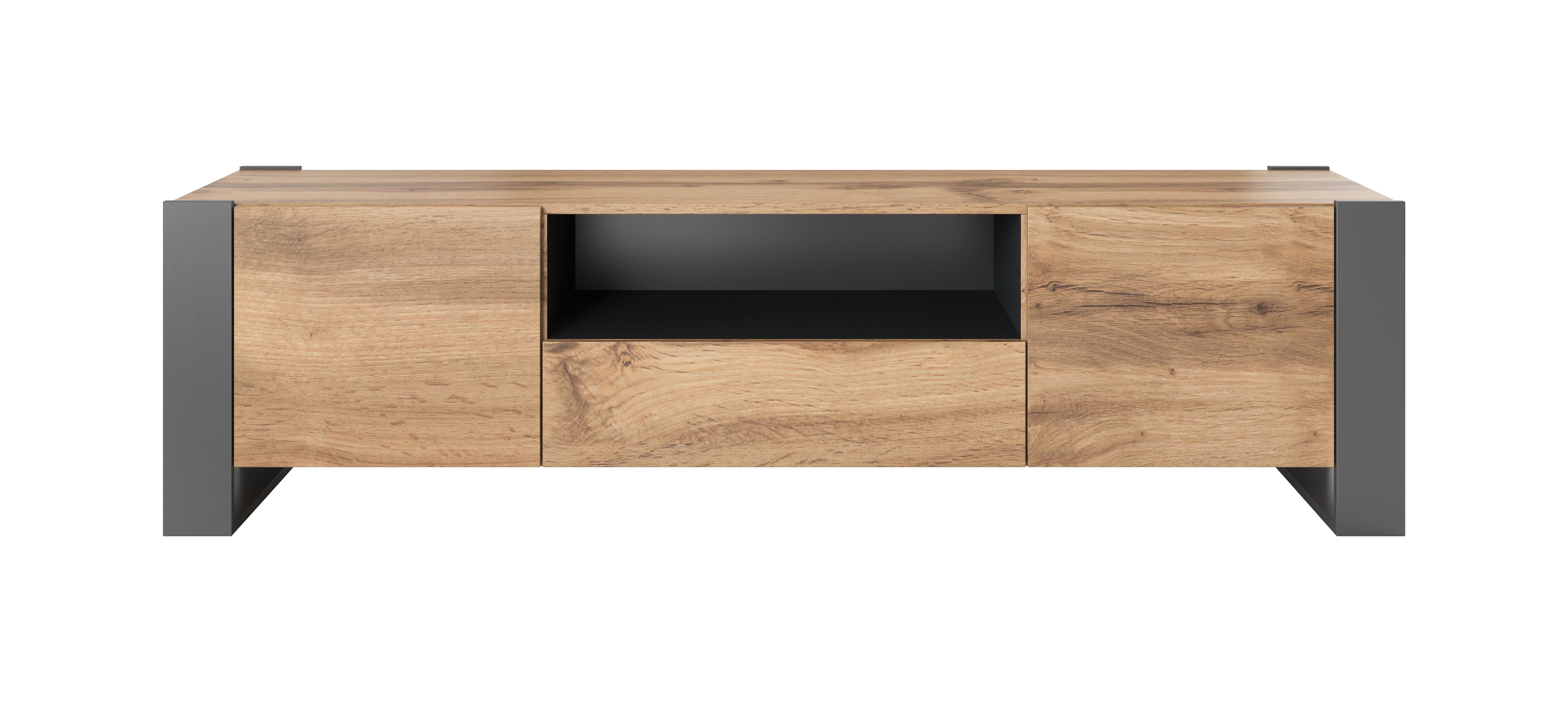 Cama TV stand WOOD wotan/antracite_1