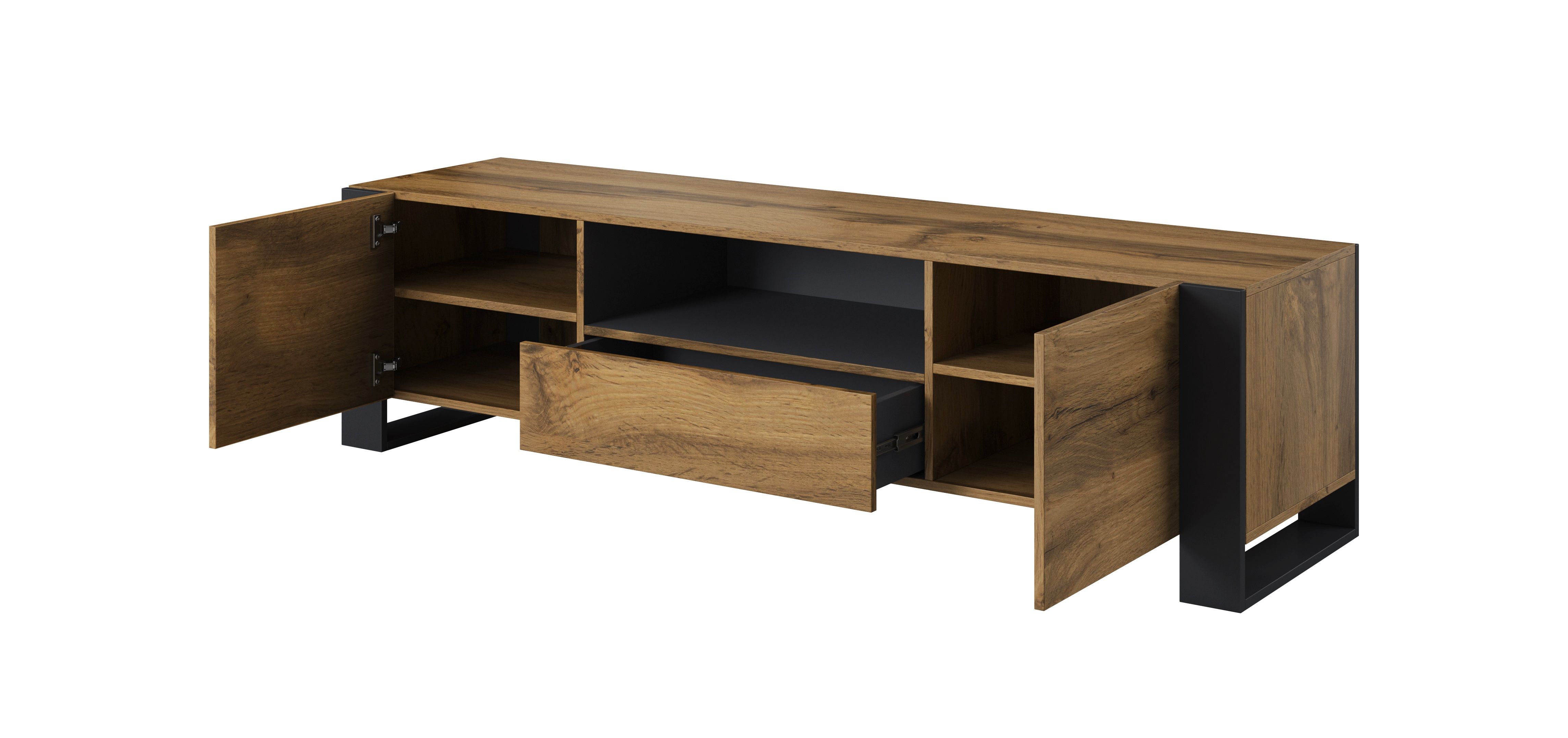 Cama TV stand WOOD wotan/antracite_3
