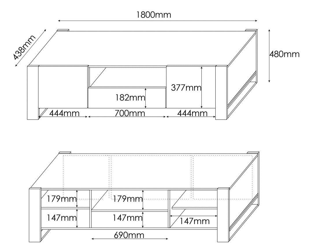Cama TV stand WOOD wotan/antracite_4
