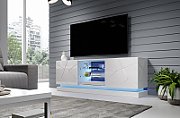 Cama TV cabinet QIU 160 MDF white gloss/white gloss_4