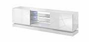 Cama TV cabinet QIU 200 MDF white gloss/white gloss_2
