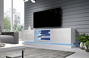 Cama TV cabinet QIU 200 MDF white gloss/white gloss_4