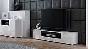 Cama TV stand VIVA 180 white/white gloss + black_1