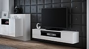 Cama TV stand VIVA 180 white/white gloss + black_2