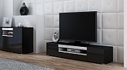 Cama TV stand VIVA 180 black/black gloss + white_1