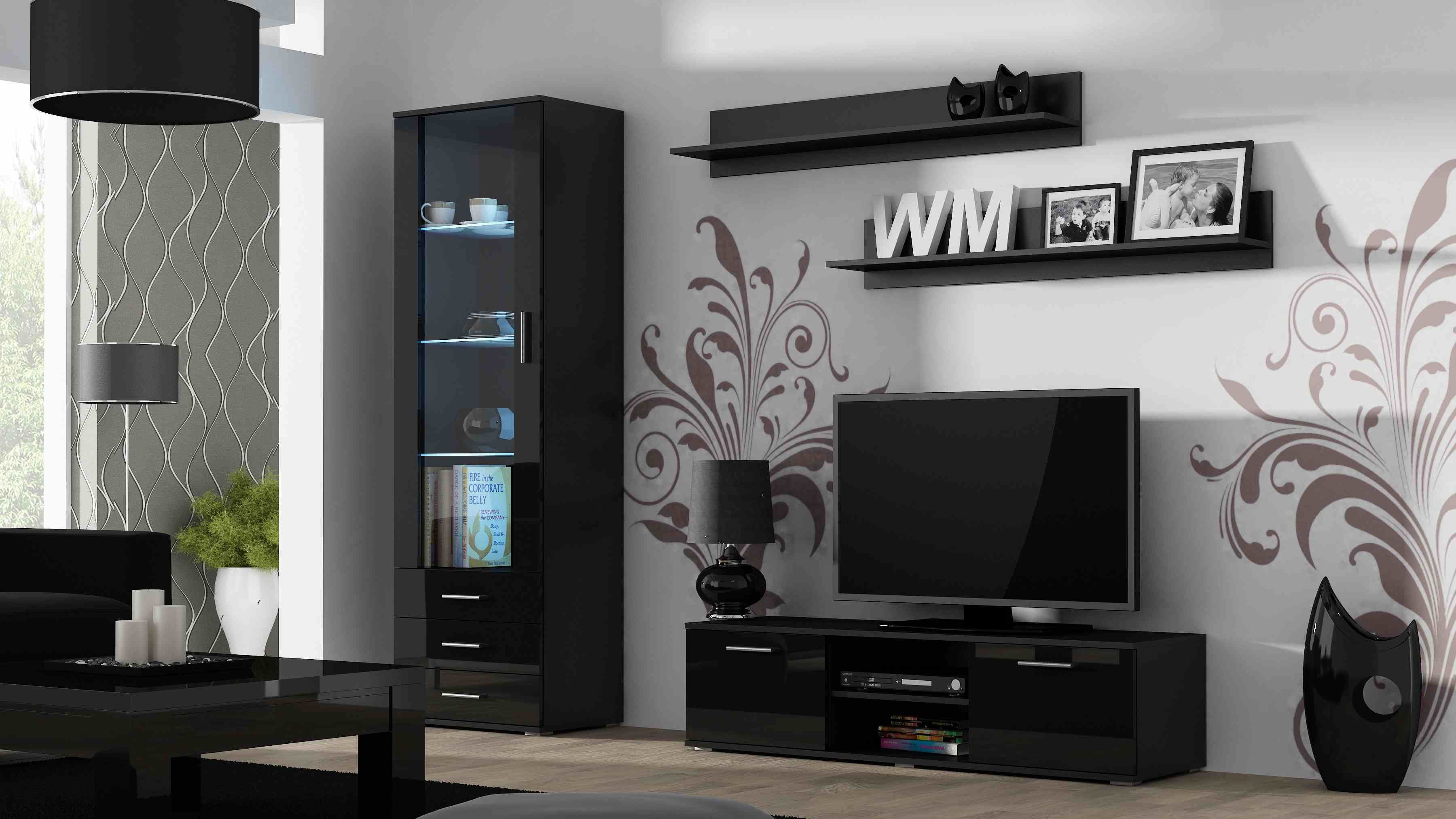 Cama TV stand SOHO 140 black/black gloss_2