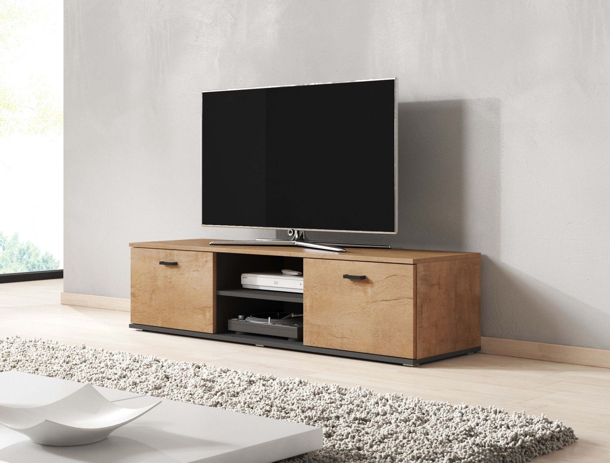Cama TV stand SOHO 140 lefkas oak/black_1
