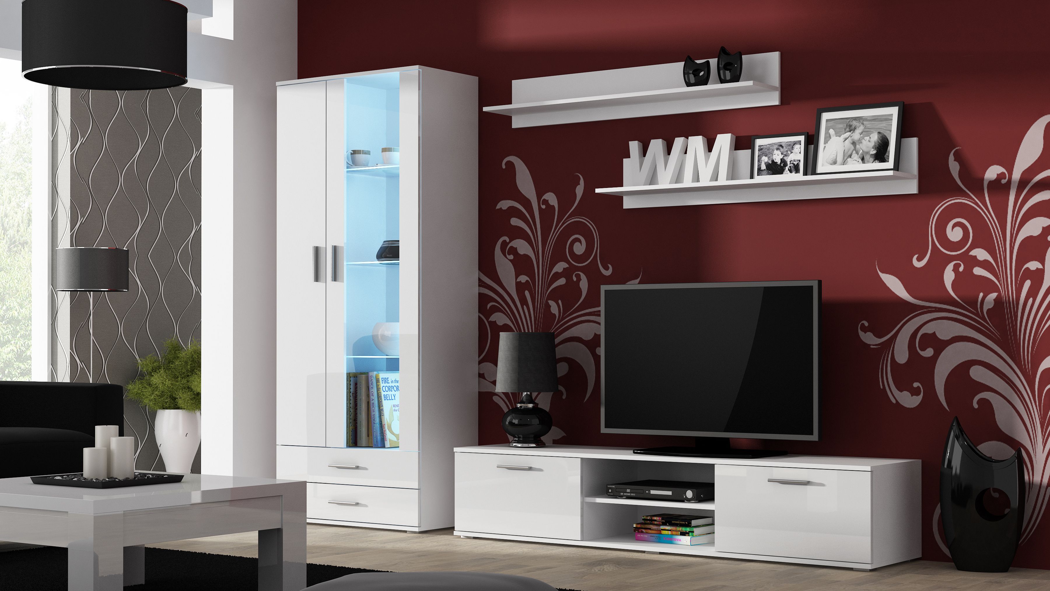 Cama TV stand SOHO 180 white/white gloss_4